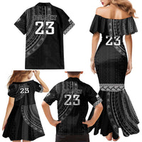 Custom Fiji New Zealand Rugby Family Matching Mermaid Dress and Hawaiian Shirt Make History Together LT9 - Polynesian Pride