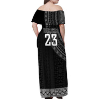 Custom Fiji New Zealand Rugby Family Matching Off Shoulder Maxi Dress and Hawaiian Shirt Make History Together LT9 - Polynesian Pride