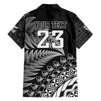 Custom Fiji New Zealand Rugby Family Matching Off Shoulder Maxi Dress and Hawaiian Shirt Cibi Dance with Black Fern LT9 - Polynesian Pride