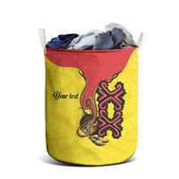Personalised Papua New Guinea Oro Necklace Laundry Basket Gold Melanesia Traditional Pattern LT9 - Polynesian Pride