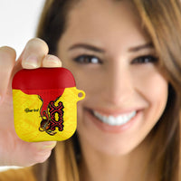 Personalised Papua New Guinea Oro Necklace AirPods Case Gold Melanesia Traditional Pattern LT9 - Polynesian Pride