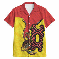 Personalised Papua New Guinea Oro Necklace Hawaiian Shirt Gold Melanesia Traditional Pattern LT9 Gold - Polynesian Pride