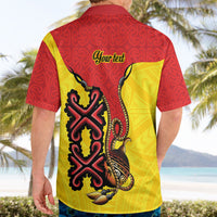 Personalised Papua New Guinea Oro Necklace Hawaiian Shirt Gold Melanesia Traditional Pattern LT9 - Polynesian Pride