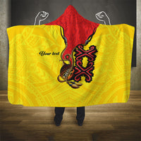 Personalised Papua New Guinea Oro Necklace Hooded Blanket Gold Melanesia Traditional Pattern LT9 - Polynesian Pride