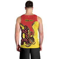 Personalised Papua New Guinea Oro Necklace Men Tank Top Gold Melanesia Traditional Pattern LT9 - Polynesian Pride