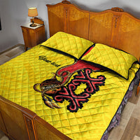 Personalised Papua New Guinea Oro Necklace Quilt Bed Set Gold Melanesia Traditional Pattern LT9 - Polynesian Pride