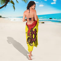 Personalised Papua New Guinea Oro Necklace Sarong Gold Melanesia Traditional Pattern LT9 - Polynesian Pride