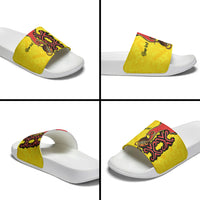Personalised Papua New Guinea Oro Necklace Slide Sandals Gold Melanesia Traditional Pattern LT9 - Polynesian Pride