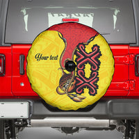 Personalised Papua New Guinea Oro Necklace Spare Tire Cover Gold Melanesia Traditional Pattern LT9 - Polynesian Pride