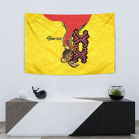 Personalised Papua New Guinea Oro Necklace Tapestry Gold Melanesia Traditional Pattern LT9 - Polynesian Pride