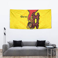 Personalised Papua New Guinea Oro Necklace Tapestry Gold Melanesia Traditional Pattern LT9 - Polynesian Pride