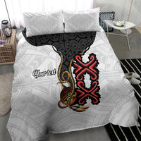 Personalised Papua New Guinea Oro Necklace Bedding Set Black Melanesia Traditional Pattern LT9 - Polynesian Pride
