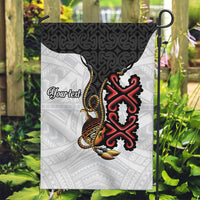 Personalised Papua New Guinea Oro Necklace Garden Flag Black Melanesia Traditional Pattern LT9 Garden Flag Black - Polynesian Pride