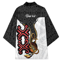 Personalised Papua New Guinea Oro Necklace Kimono Black Melanesia Traditional Pattern LT9 - Polynesian Pride
