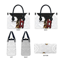 Personalised Papua New Guinea Oro Necklace Leather Bag Black Melanesia Traditional Pattern LT9 - Polynesian Pride