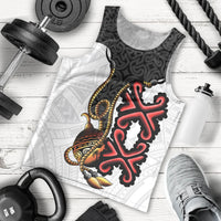 Personalised Papua New Guinea Oro Necklace Men Tank Top Black Melanesia Traditional Pattern LT9 - Polynesian Pride
