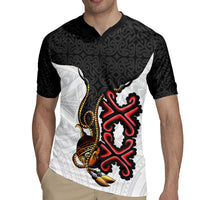 Personalised Papua New Guinea Oro Necklace Rugby Jersey Black Melanesia Traditional Pattern LT9 - Polynesian Pride