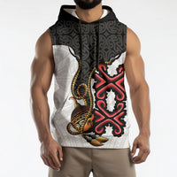 Personalised Papua New Guinea Oro Necklace Sleeveless Hoodie Black Melanesia Traditional Pattern LT9 - Polynesian Pride