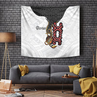 Personalised Papua New Guinea Oro Necklace Tapestry Black Melanesia Traditional Pattern LT9 Black - Polynesian Pride