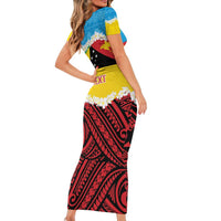Personalised Torba PNG Forever Family Matching Short Sleeve Bodycon Dress and Hawaiian Shirt Polynesian Sand Art LT9 - Polynesian Pride