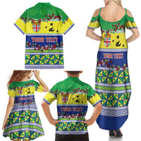 Personalised Malampa Fiji Forever Family Matching Summer Maxi Dress and Hawaiian Shirt Tagimoucia Polynesian Sand Drawing LT9 - Polynesian Pride