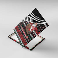 New Zealand Kiwi Santa Christmas Canvas Wall Art He Wairua Kirihimete - Polynesian Pride