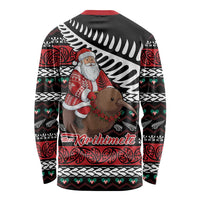 New Zealand Kiwi Santa Christmas Long Sleeve Shirt He Wairua Kirihimete LT9 - Polynesian Pride