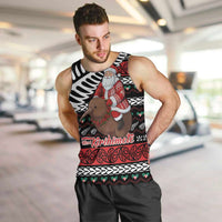 New Zealand Kiwi Santa Christmas Men Tank Top He Wairua Kirihimete LT9 Black - Polynesian Pride