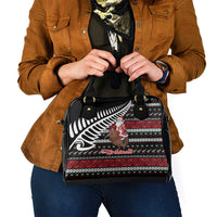 New Zealand Kiwi Santa Christmas Shoulder Handbag He Wairua Kirihimete - Polynesian Pride