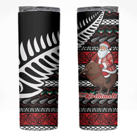 New Zealand Kiwi Santa Christmas Skinny Tumbler He Wairua Kirihimete - Polynesian Pride