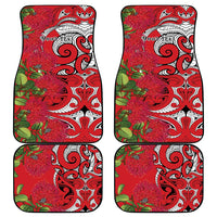 Personalised New Zealand Koru Pohutukawa Car Mats Meri Kirihimete Aroha for Christmas - Polynesian Pride