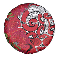 Personalised New Zealand Koru Pohutukawa Spare Tire Cover Meri Kirihimete Aroha for Christmas LT9 - Polynesian Pride