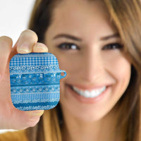 Hawaiian Hibiscus Honu AirPods Case Blue Mele Kalikimaka Palaka Spirit - Polynesian Pride