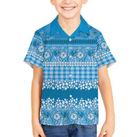 Hawaiian Hibiscus Honu Hawaiian Shirt Blue Mele Kalikimaka Palaka Spirit - Polynesian Pride