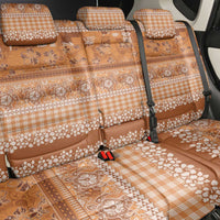 Hawaiian Hibiscus Honu Back Car Seat Cover Gold Mele Kalikimaka Palaka Spirit - Polynesian Pride