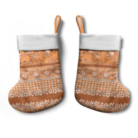 Hawaiian Hibiscus Honu Christmas Stocking Gold Mele Kalikimaka Palaka Spirit - Polynesian Pride