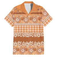 Hawaiian Hibiscus Honu Family Matching Summer Maxi Dress and Hawaiian Shirt Gold Mele Kalikimaka Palaka Spirit LT9 Dad's Shirt - Short Sleeve Gold - Polynesian Pride