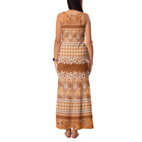 Hawaiian Hibiscus Honu Family Matching Tank Maxi Dress and Hawaiian Shirt Gold Mele Kalikimaka Palaka Spirit LT9 - Polynesian Pride