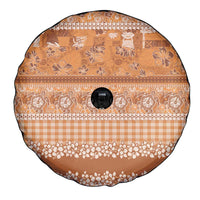 Hawaiian Hibiscus Honu Spare Tire Cover Gold Mele Kalikimaka Palaka Spirit - Polynesian Pride