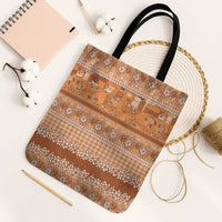 Hawaiian Hibiscus Honu Tote Bag Gold Mele Kalikimaka Palaka Spirit - Polynesian Pride