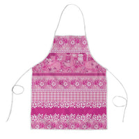Hawaiian Hibiscus Honu Apron Pink Mele Kalikimaka Palaka Spirit LT9 Pink - Polynesian Pride
