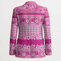 Hawaiian Hibiscus Honu Blazer Pink Mele Kalikimaka Palaka Spirit - Polynesian Pride