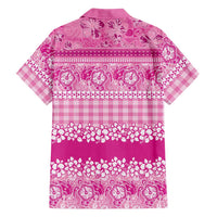 Hawaiian Hibiscus Honu Family Matching Long Sleeve Bodycon Dress and Hawaiian Shirt Pink Mele Kalikimaka Palaka Spirit LT9 - Polynesian Pride