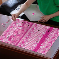 Hawaiian Hibiscus Honu Puzzle Pink Mele Kalikimaka Palaka Spirit LT9 - Polynesian Pride