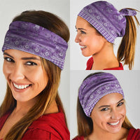 Hawaiian Hibiscus Honu Neck Gaiter Purple Mele Kalikimaka Palaka Spirit LT9 - Polynesian Pride