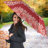 Hawaiian Hibiscus Honu Umbrella Red Mele Kalikimaka Palaka Spirit LT9 - Polynesian Pride