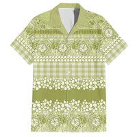 Hawaiian Hibiscus Honu Hawaiian Shirt Sage Green Mele Kalikimaka Palaka Spirit - Polynesian Pride