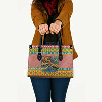 Hawaiian Pineapples Skull Leather Bag Mele Kalikimaka Palaka Quilt Pattern - Polynesian Pride