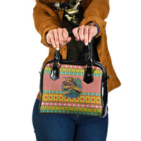 Hawaiian Pineapples Skull Shoulder Handbag Mele Kalikimaka Palaka Quilt Pattern - Polynesian Pride