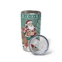 Hawaiian Funny Santa Surf Tumbler Cup Mele Kalikimaka Palaka Quilt Pattern LT9 - Polynesian Pride